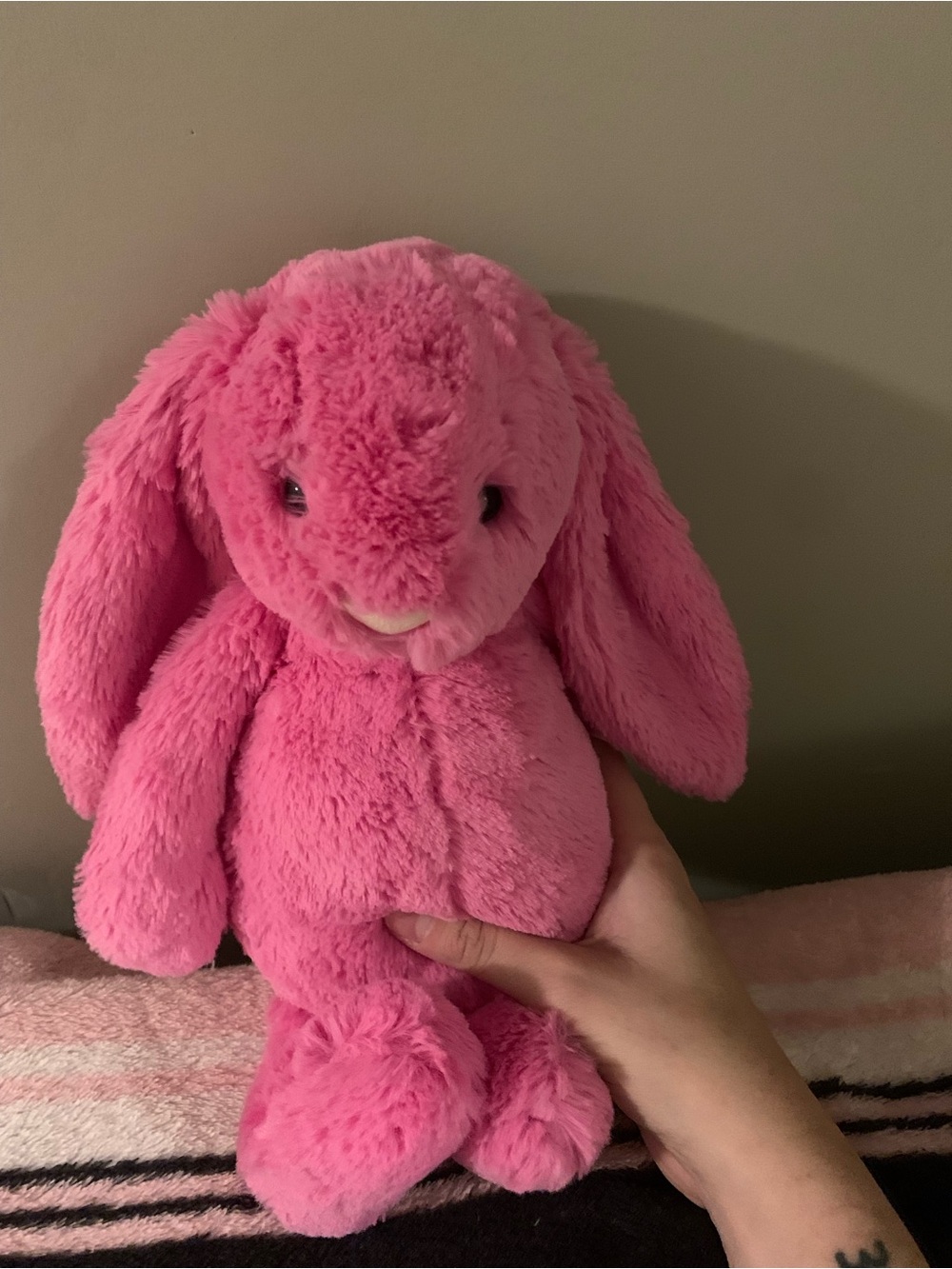 Pink Plush Bunny Stuffed Animal - Soft Cuddly Rabbit jellycat hot pink bunny
